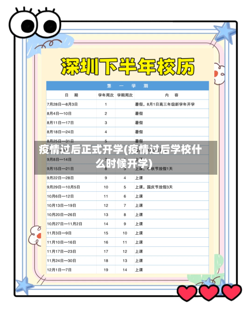 疫情过后正式开学(疫情过后学校什么时候开学)-第1张图片