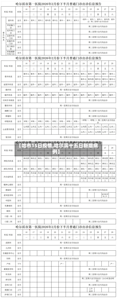 【哈市15日疫情,哈尔滨十五日新增病例】-第1张图片